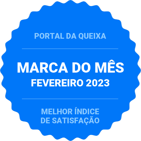 Portal da Queixa - Marca do mês - Fevereiro 2023 - Melhor índice de satisfação.